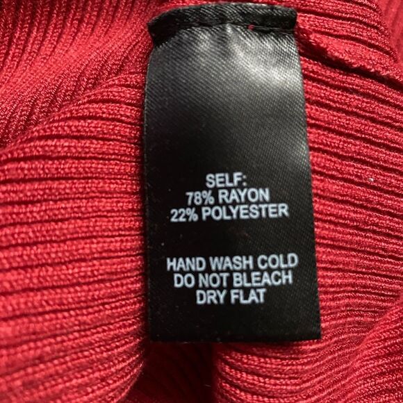 Lulu’s cute brick red ribbed knit dress Bodycon sz Small NWT trendy stretchy - Picture 13 of 16